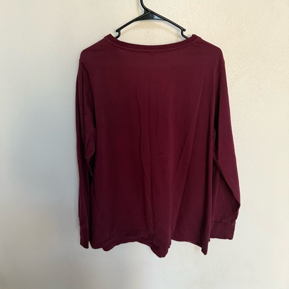 Adidas Maroon Long Sleeve Top - Picture 6 of 8